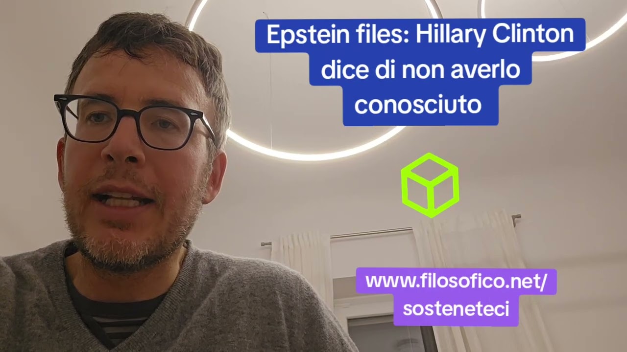DIEGO FUSARO: Epstein Files: Hillary Clinton dice di non averlo conosciuto