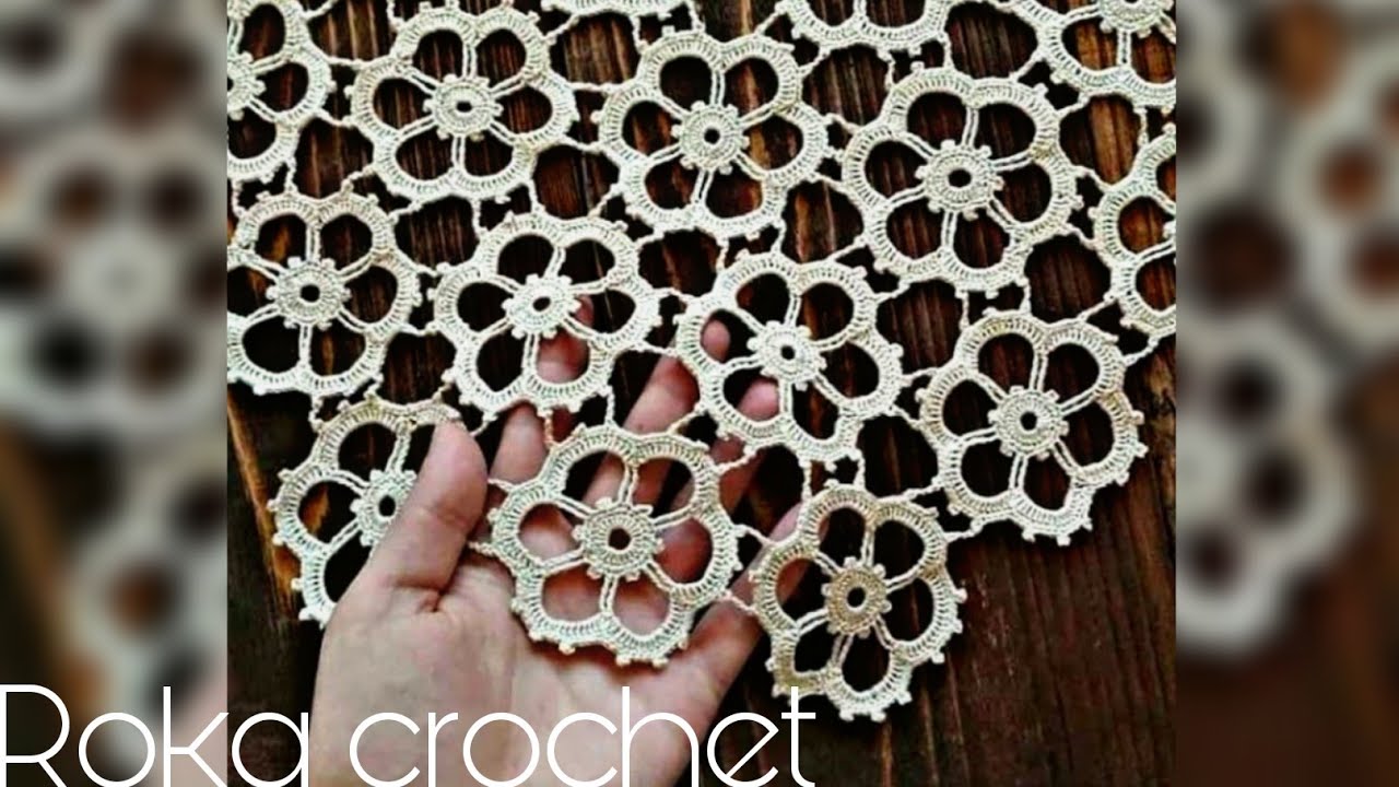 كروشيه مفرش سفره وحدات| How to crochet a tablecloth ❤️