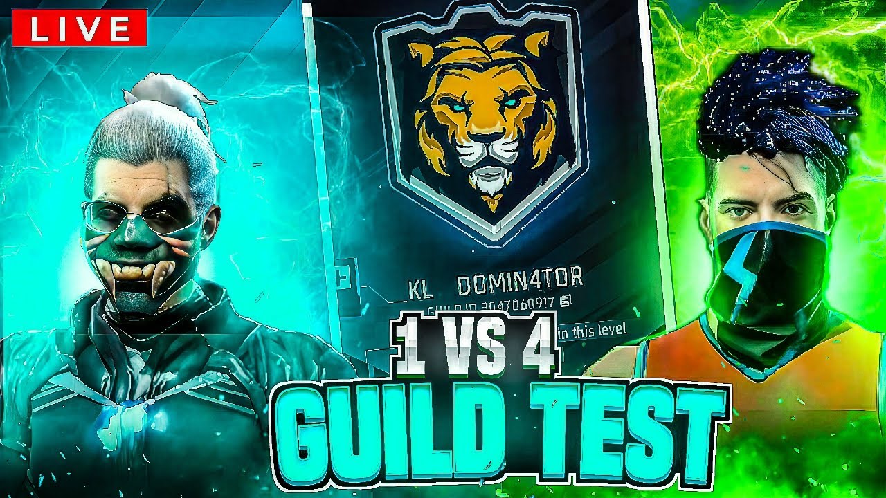 [LIVE🔴]1VS4 GUILD TEST DAY 1 #freefirelive #viral