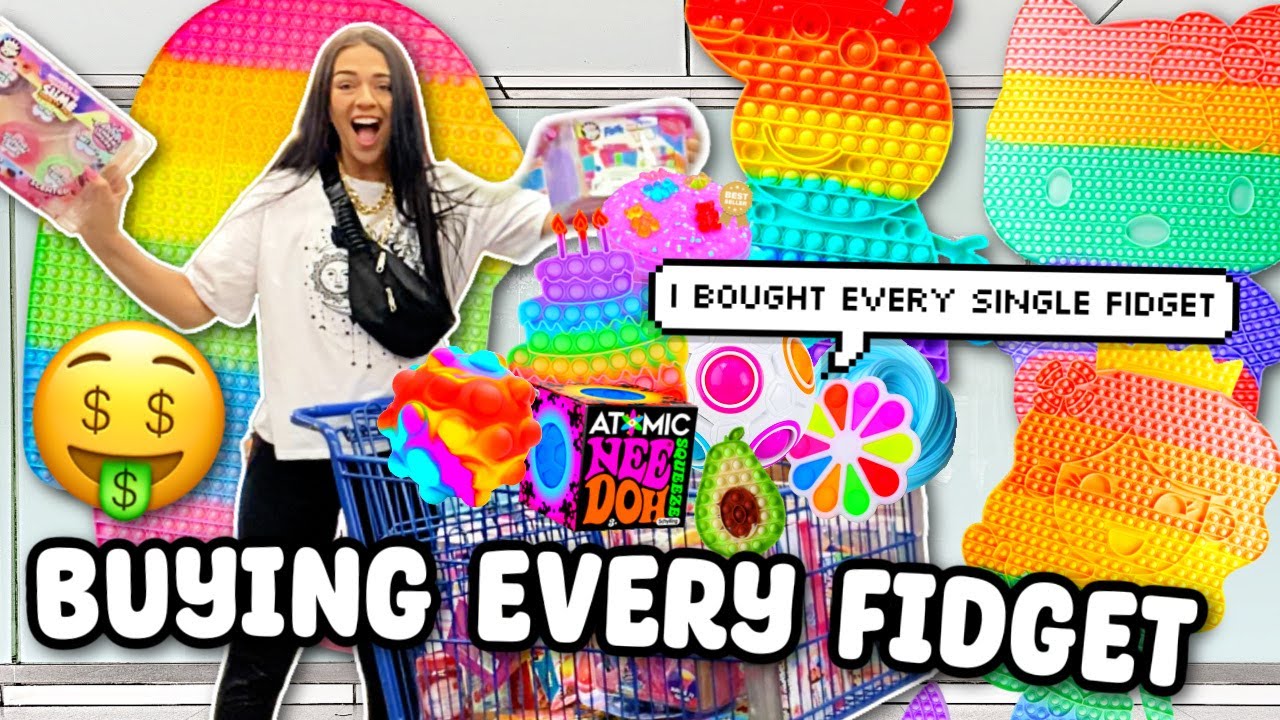 BUYING EVERY FIDGET TOY + SLIME FROM THE FIDGET STORE!!💰🌈