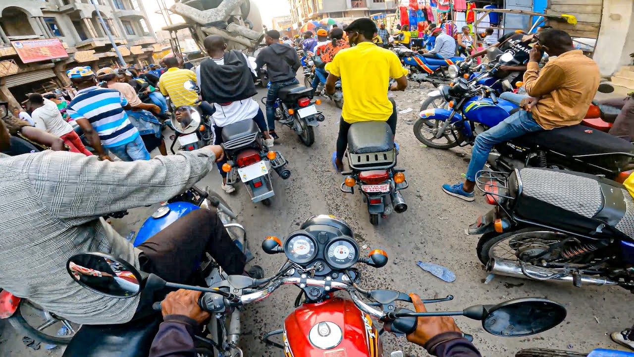 Driving through the Capital with the most popular bike in Congo🇨🇩