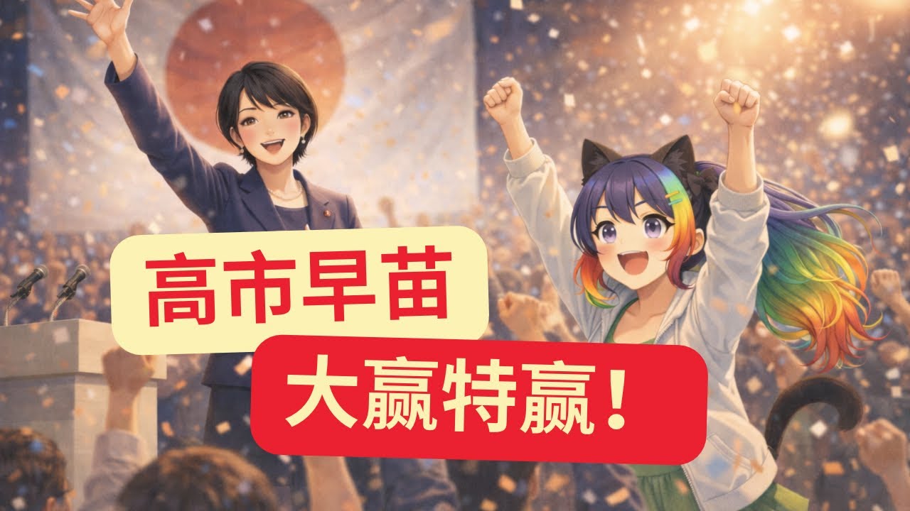 高市早苗大赢特赢，聊聊日本大选对世界的影响。精日支黑的好日子快到头了