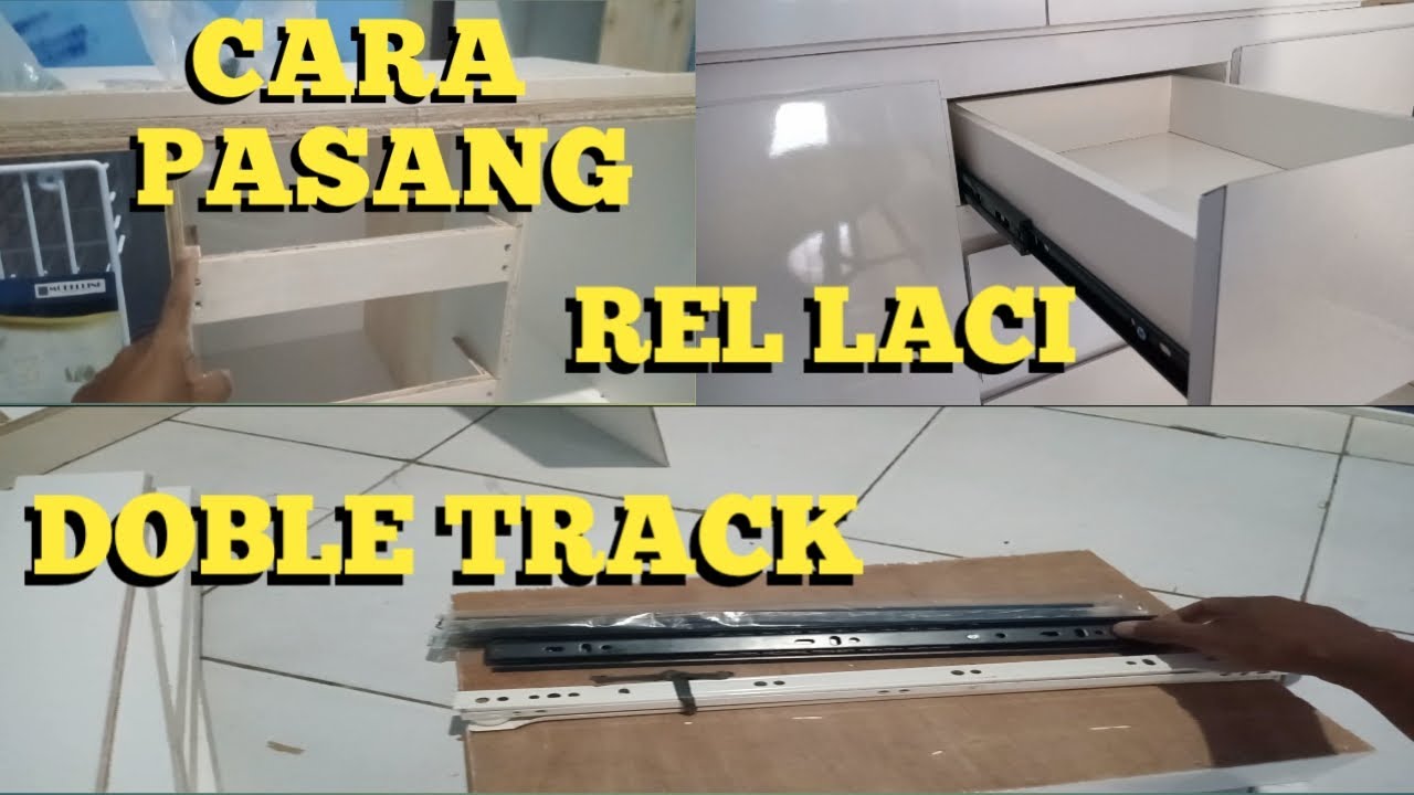 Cara cepat pasang rel Laci dan ukuran detail nya