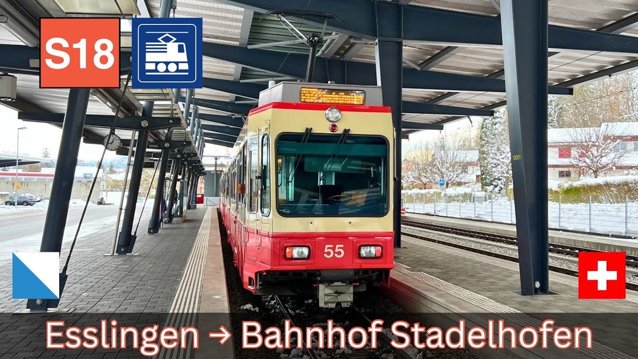 🇨🇭Zürich Forchbahn (S18) Cab Ride | Esslingen → Stadelhofen [4K]
