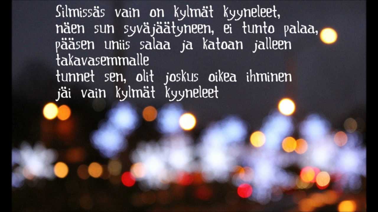 Kaija Koo - Kylmät kyyneleet lyrics