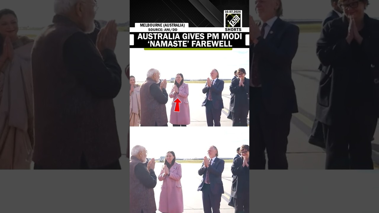 Must Watch! PM Modi receives &lsquo;Namaste&rsquo; farewell from Australian officials after concluding his visit
