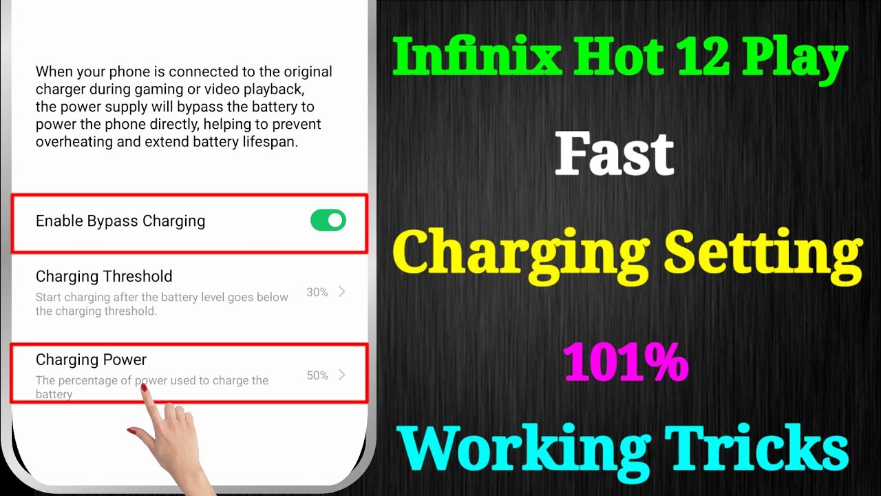 Infinix Hot 12 Play Fast Charging Setting | Infinix Hot 12 Play Charging Problem