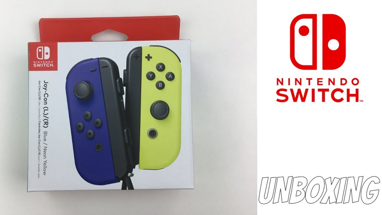 BLUE AND NEON YELLOW JOYCON UNBOXING