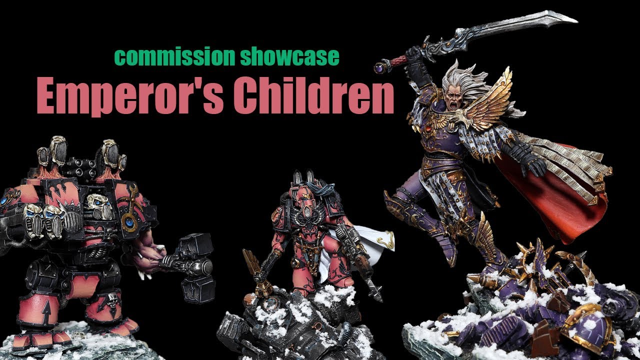 WH40K Emperor's Children Army commission showcase