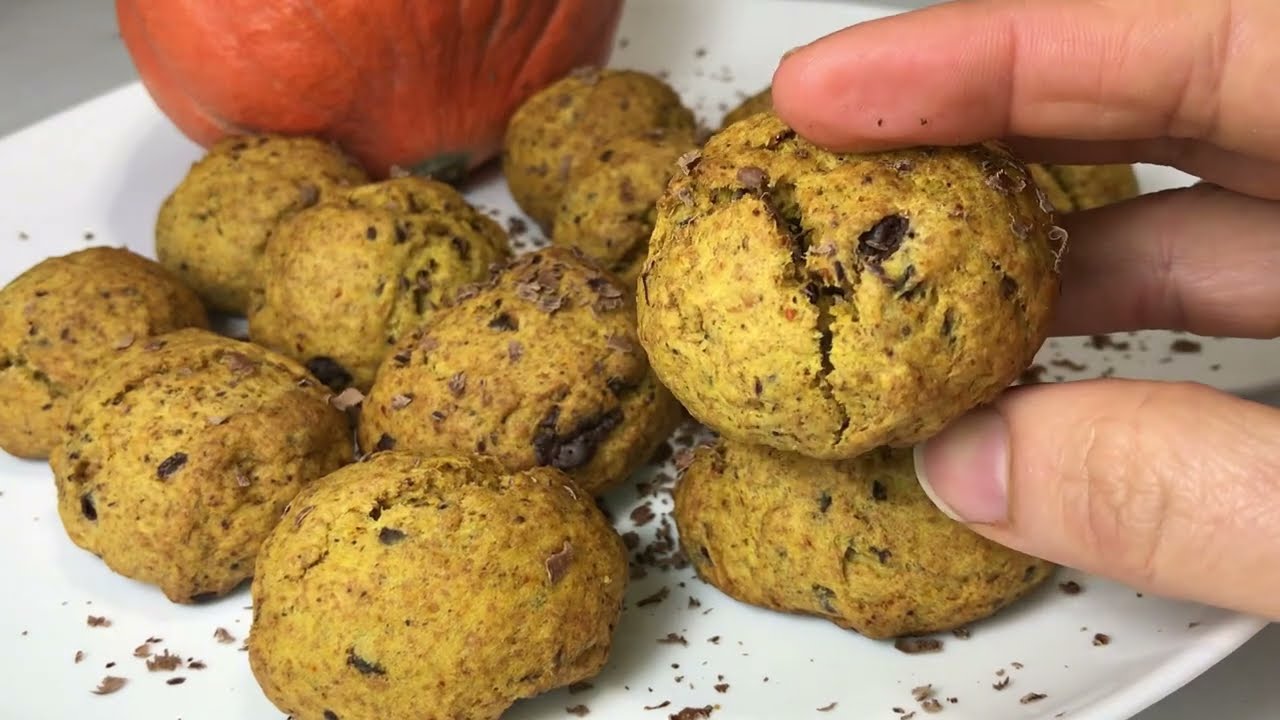 GALLETAS CON PURE DE CALABAZA ✅​ INTEGRALES ✅​ SIN HUEVOS