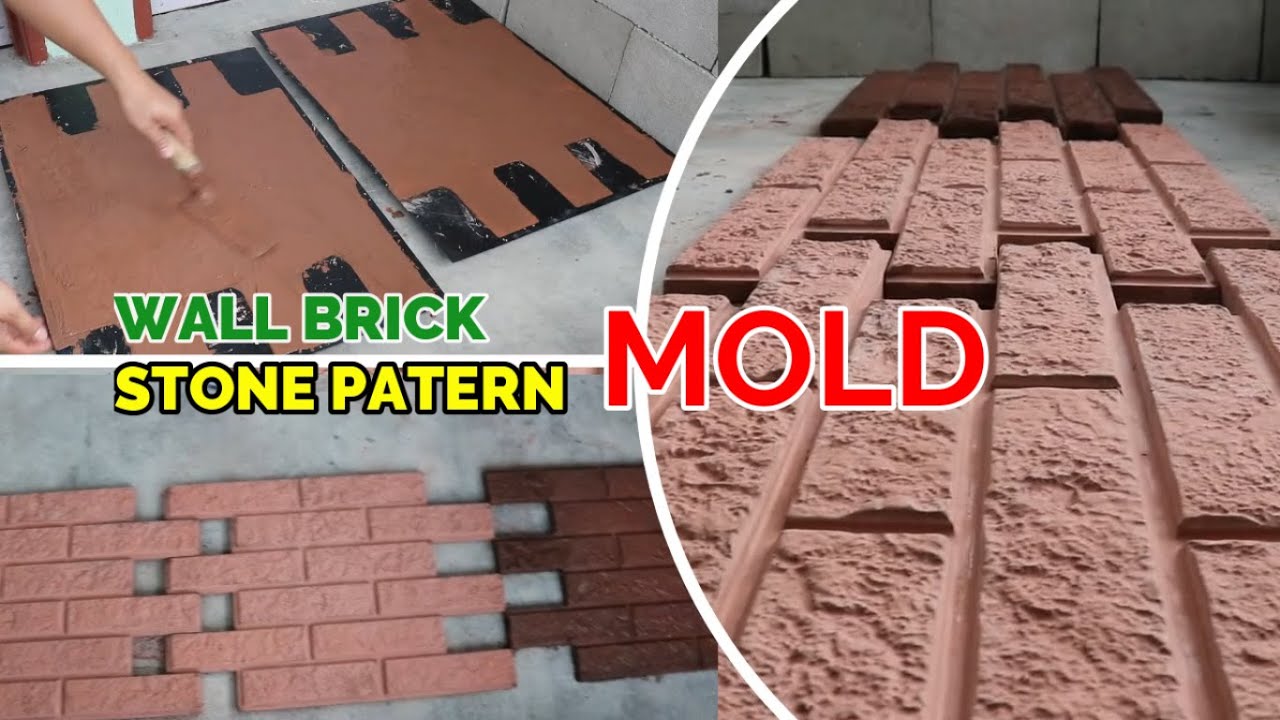 Easy Way Making Wall Brick Stone Pavement using Mold