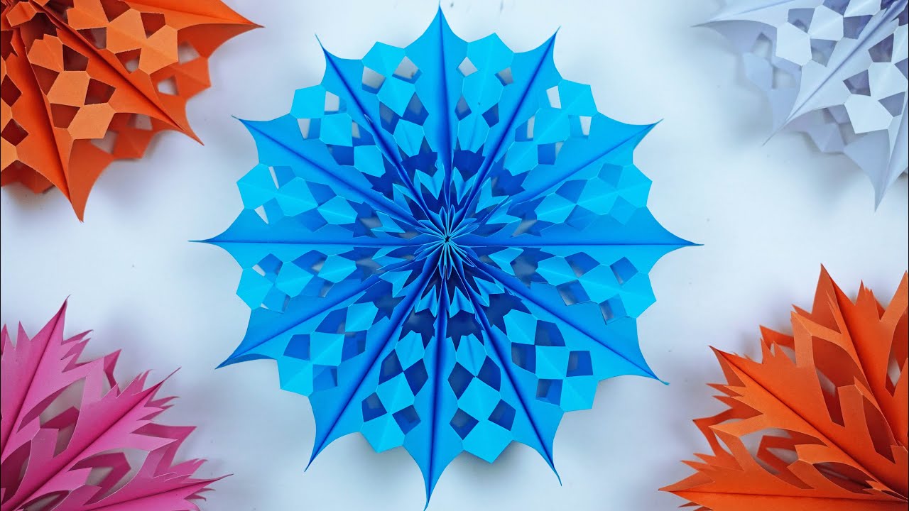 3D Paper Cutting Design Crafts ❄ How to Make Paper Snowflakes 😍 DIY Homemade Decorations Idea
