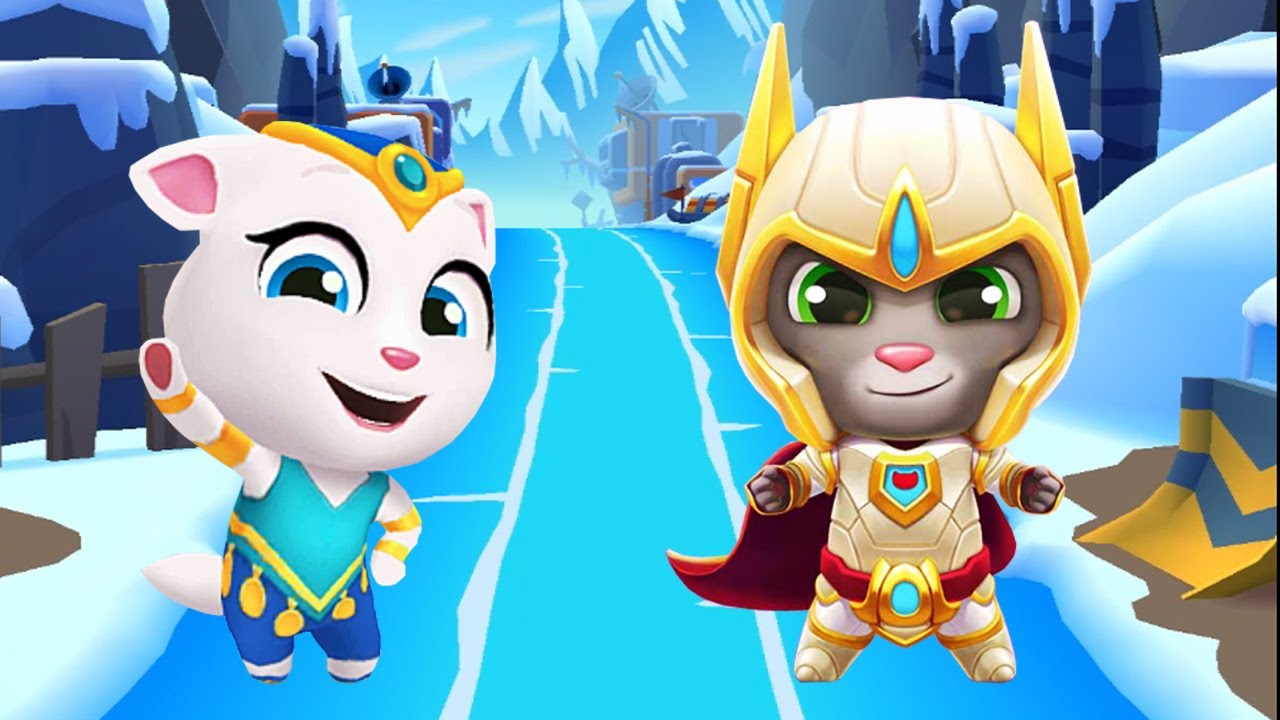 Platinum Tom Vs Genie Angela &ndash; Talking Tom Hero Dash Vs Talking Tom Gold Run