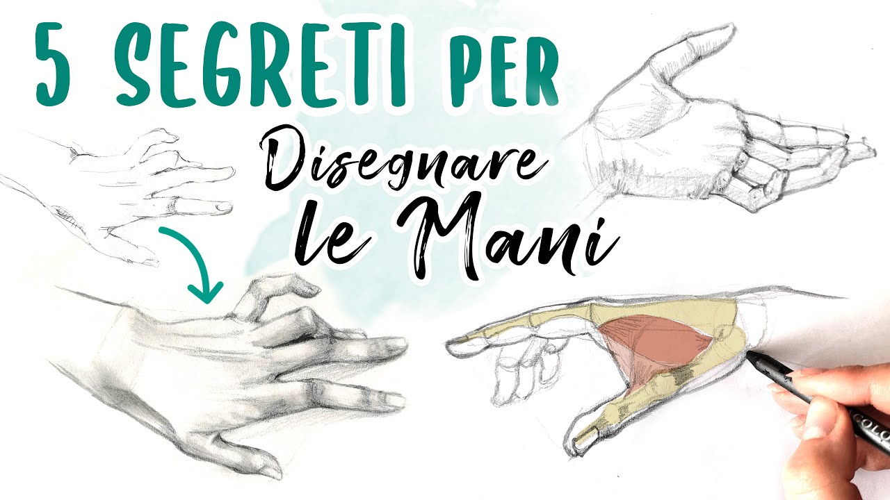 I MIEI 5 SEGRETI PER DISEGNARE LE MANI! 🖐 Tutorial disegno a matita | Come disegnare le mani
