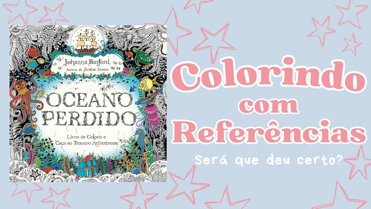 COLORINDO COM REFERÊNCIA DO PINTEREST NO LIVRO OCEANO PERDIDO
