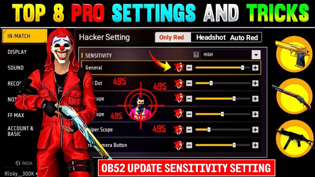 Free Fire Headshot Setting After Ob52 Update 2026⚡Best Sensitivity Settings ⚙️| Sensitivity Setting 