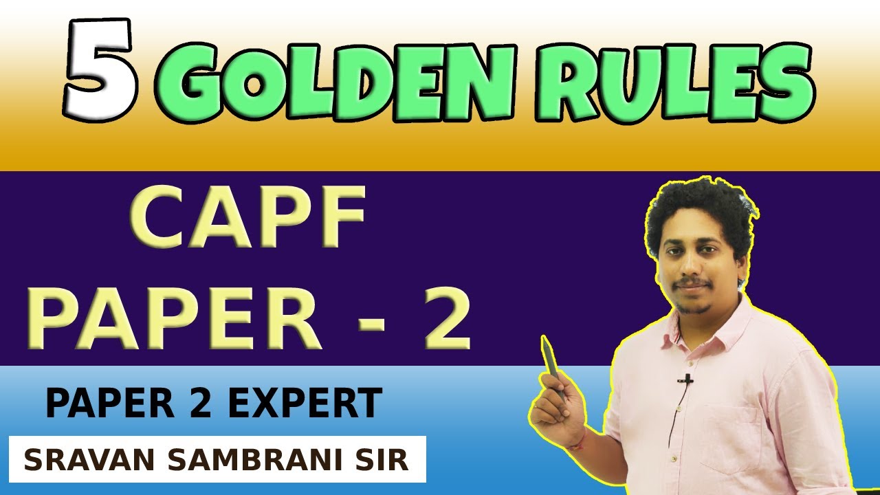 5 MUST Tips for CAPF Paper 2 Preparation // 5 Months Left Let's CRACK CAPF 2021 Exam