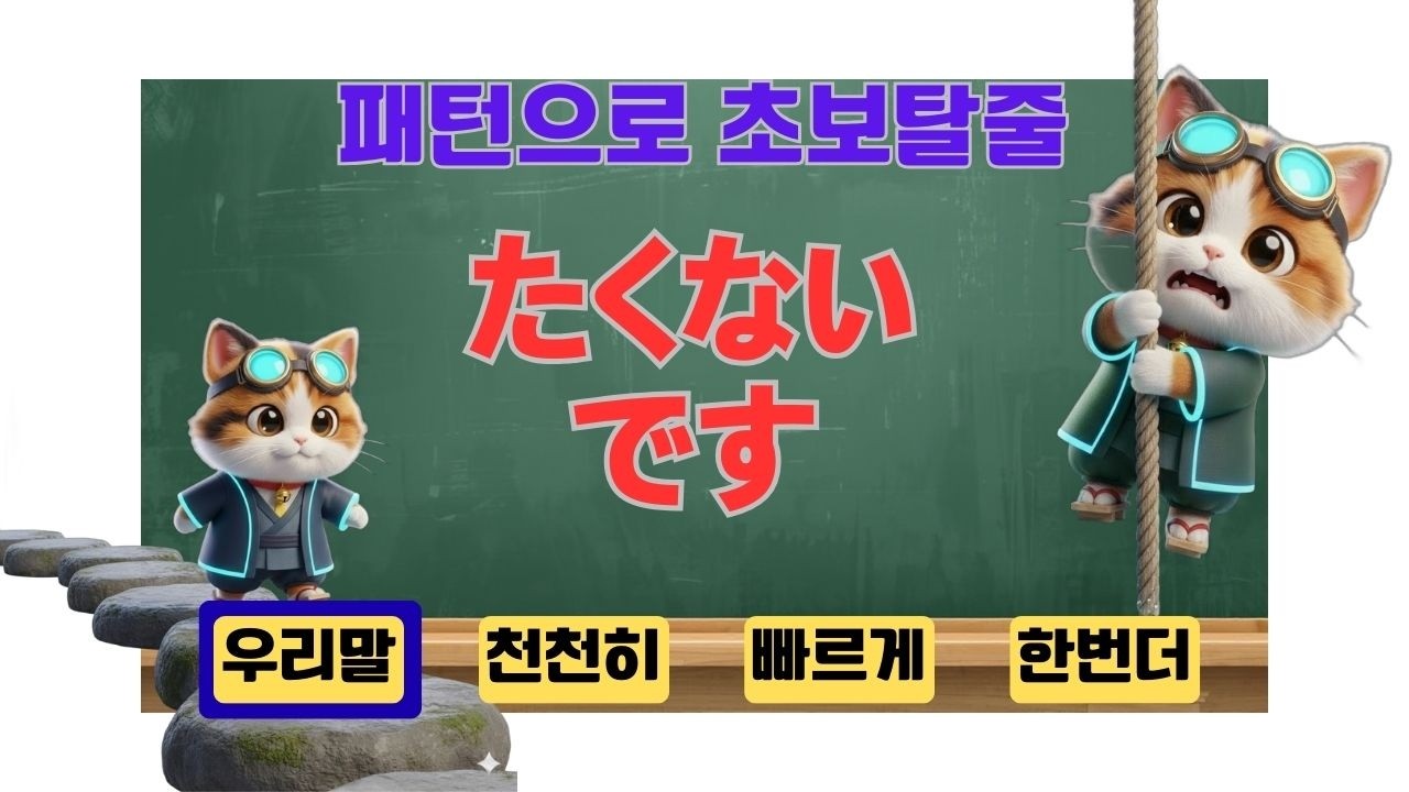 3분 패턴연습 たくないです