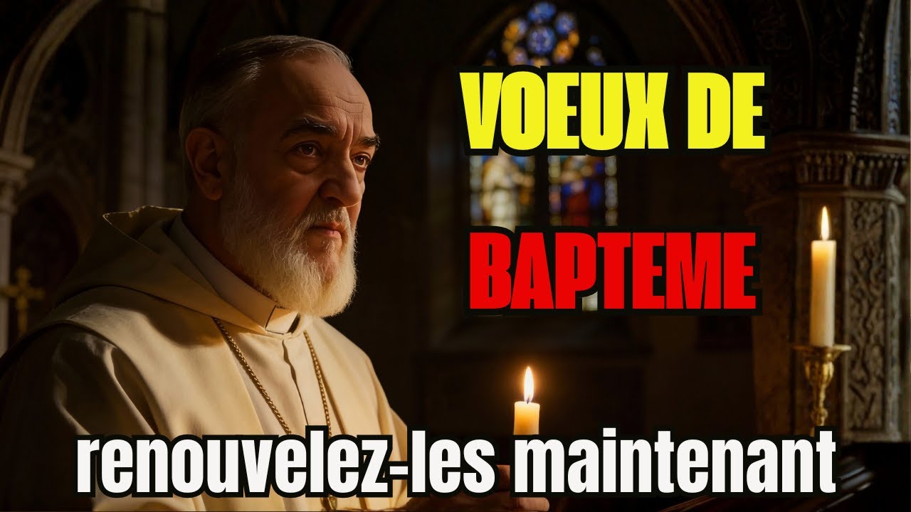 Renouvelez Vos Voeux de BAPTÊME avec Ce RITUEL de Padre Pio et l'ÂME Sera Lavée