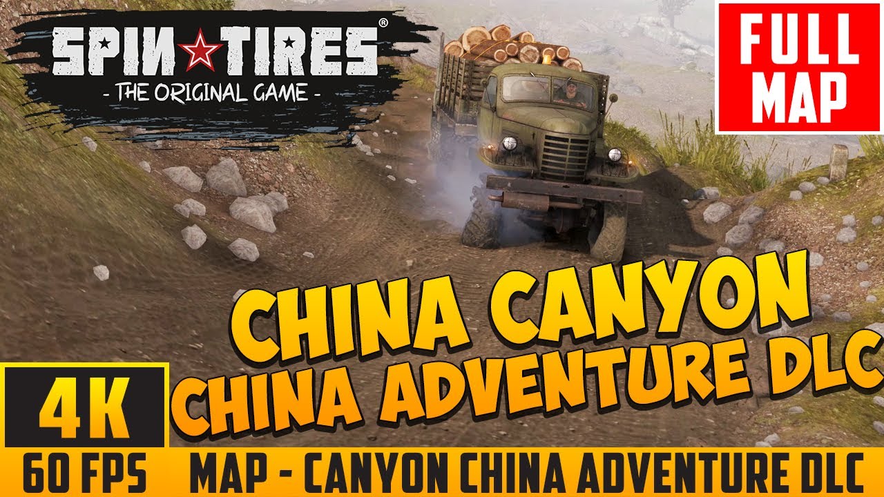 SpinTires (2014) - Full Walkthrough Map - Canyon China Adventure DLC - No Commentary (4K 60FPS)