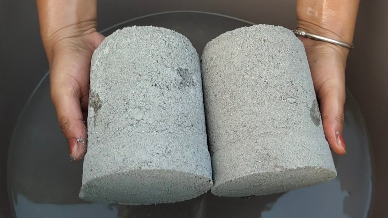 New Gritty Crunchy Sand cement Crumbling in water 💦 || Satisfying relaxing asmr 