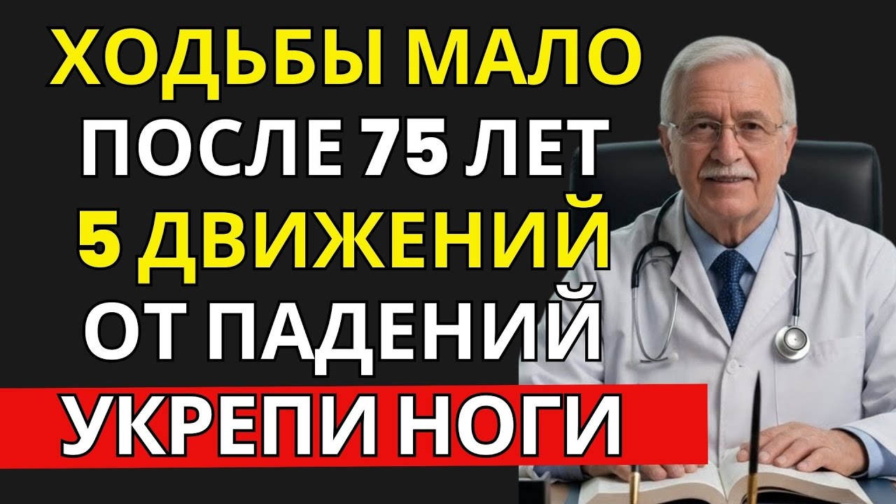 ВРАЧ ОБЪЯСНЯЕТ: После 75 обычной ходьбы недостаточно — делайте ЭТИ 5 упражнений дома