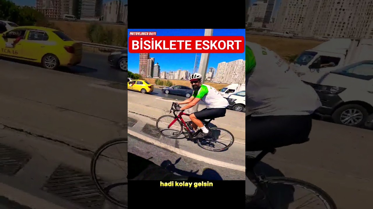 BİSİKLETE ESKORT ! Trafikte Bisiklet Kullanmak #motovlogger #motovlog #trafik #bisiklet #motosiklet