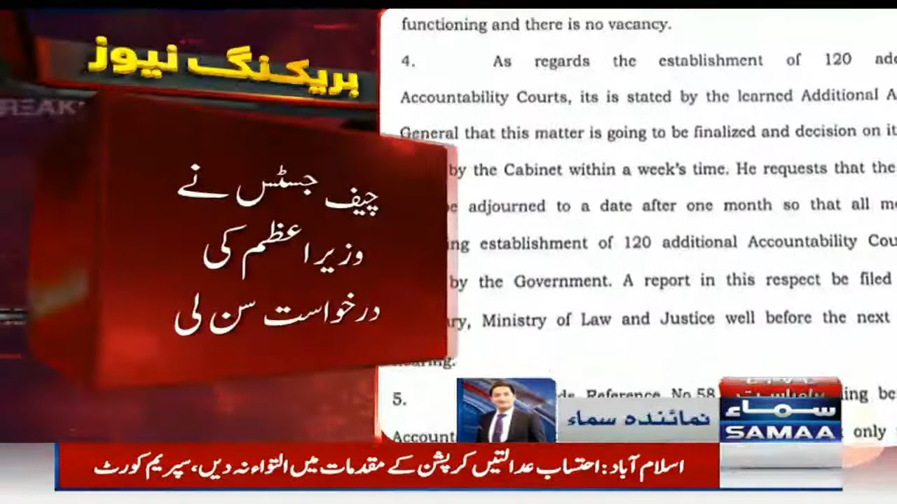 Breaking News : Chief Justice ne PM Imran Khan ki baat maan li