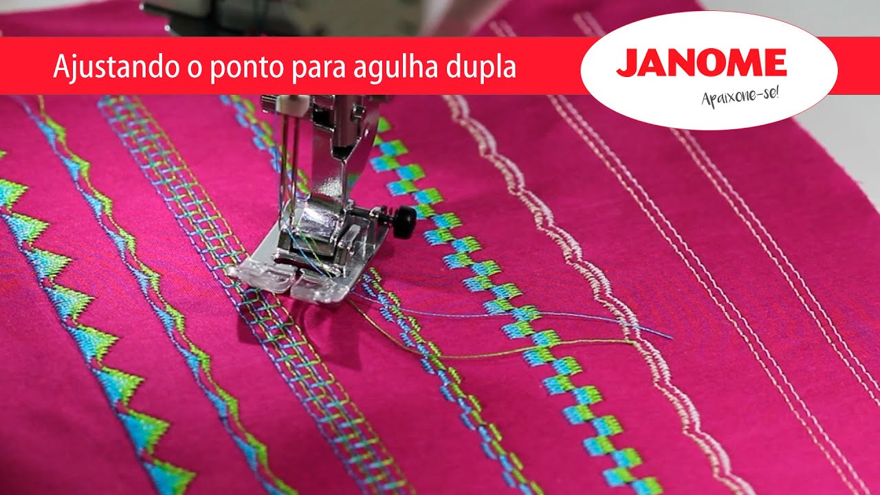 Agulha dupla, como ajustar o ponto na sua máquina eletrônica Janome?