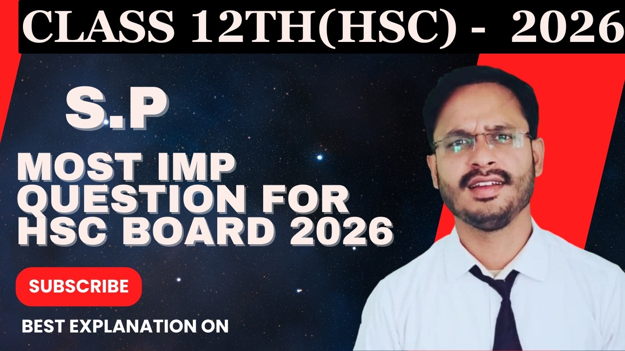 12TH STD  | SP | MOST IMP QUESTION MARKS  |  LECT no:2 2026