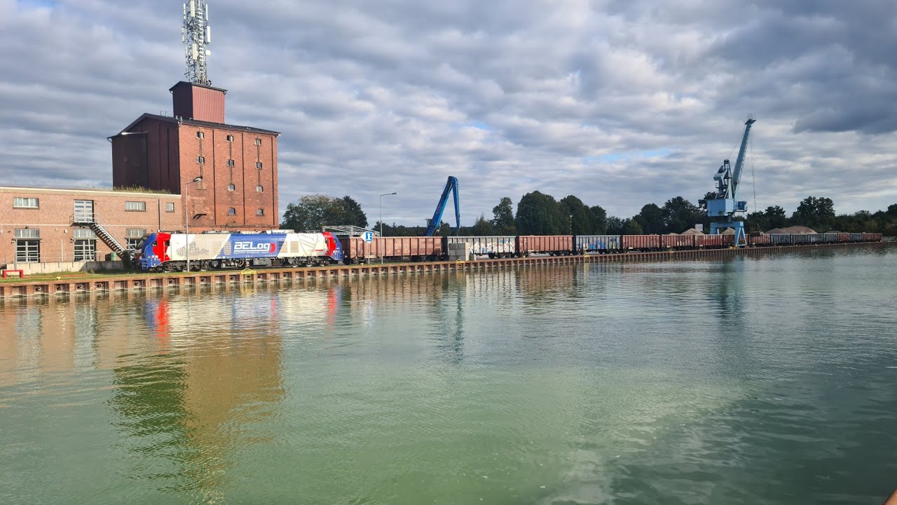Der erste Güterzug: Eurodual mit 3200t auf der TWE zum Hafen Dörenthe