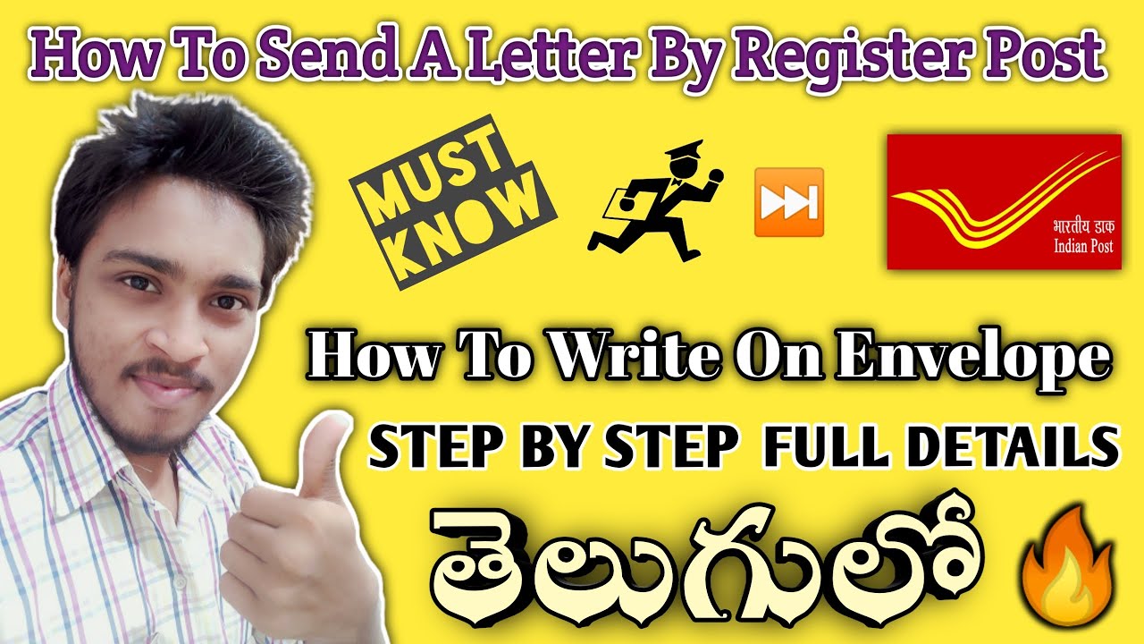 🏤How To Send Registered Post In Telugu 2025 ✅| Postal Address Format | India Post | Perumal Tech