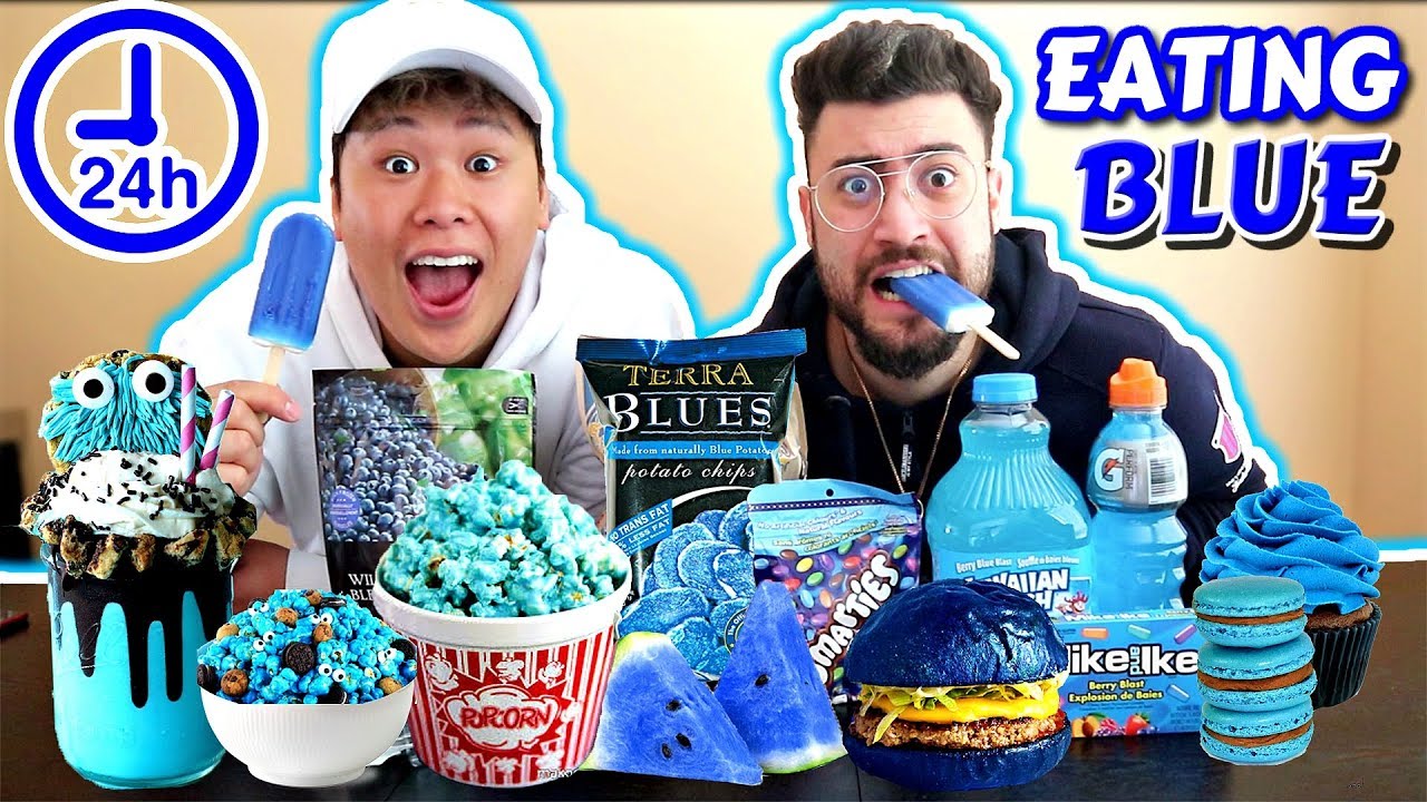 I ONLY ATE BLUE FOOD FOR 24 HOURS (IMPOSSIBLE CHALLENGE)