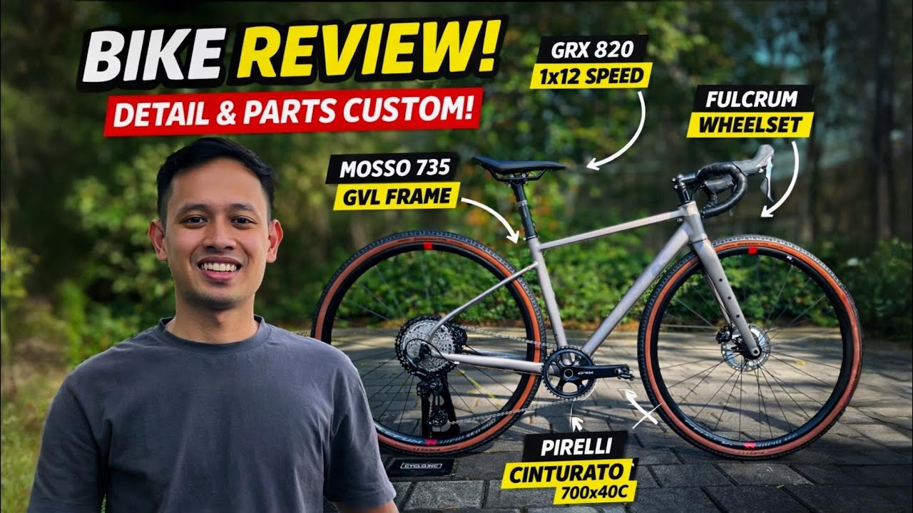 Rakit Sepeda Gravel Mosso 735 GVL – Build GRX 820 1x12 + Review Lengkap!