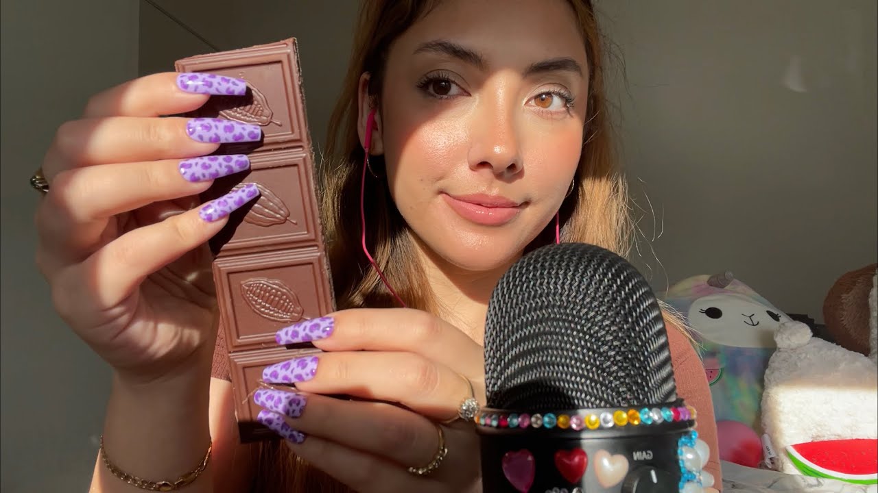 ASMR Chocolate tapping + eating 🤎 | Whispered