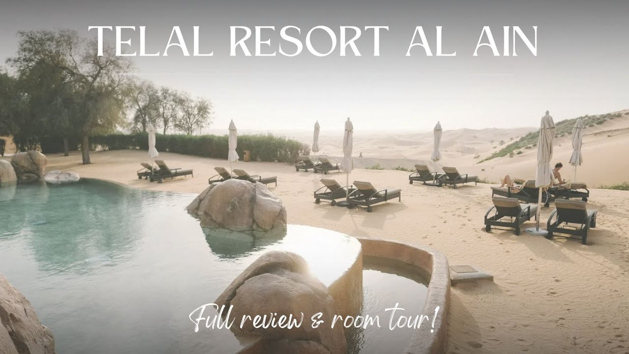 I stayed at a luxury resort in the middle of the Arabian DESERT! 😍 Telal Resort Al Ain Villa Tour