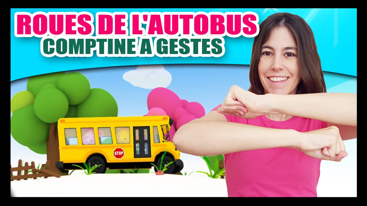 Les roues de l'autobus - Comptine à gestes pour bébés - Méli et Touni