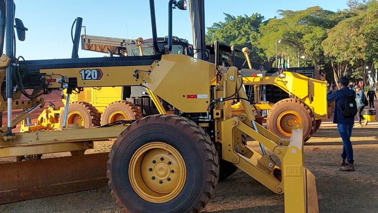 Motoniveladora cat 120 AWD com lâmina frontal/motorgrader/