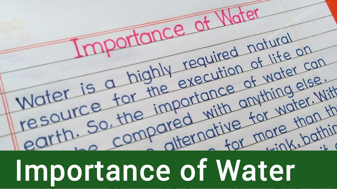 essay on importance of water || importance of water essay in english || Essay on water ||