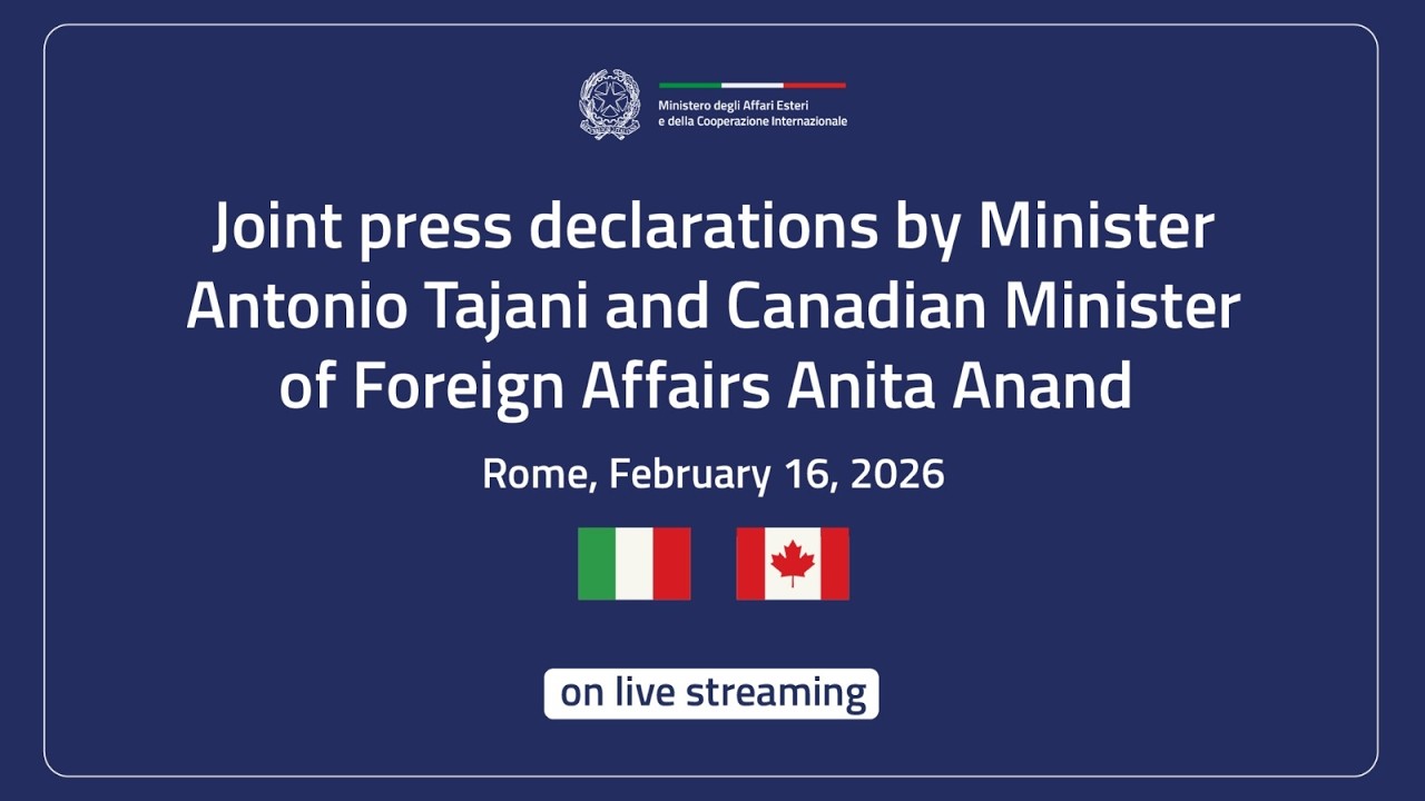 Press declarations by Minister Antonio Tajani and Canadian Minister of Foreign Affairs Anita Anand