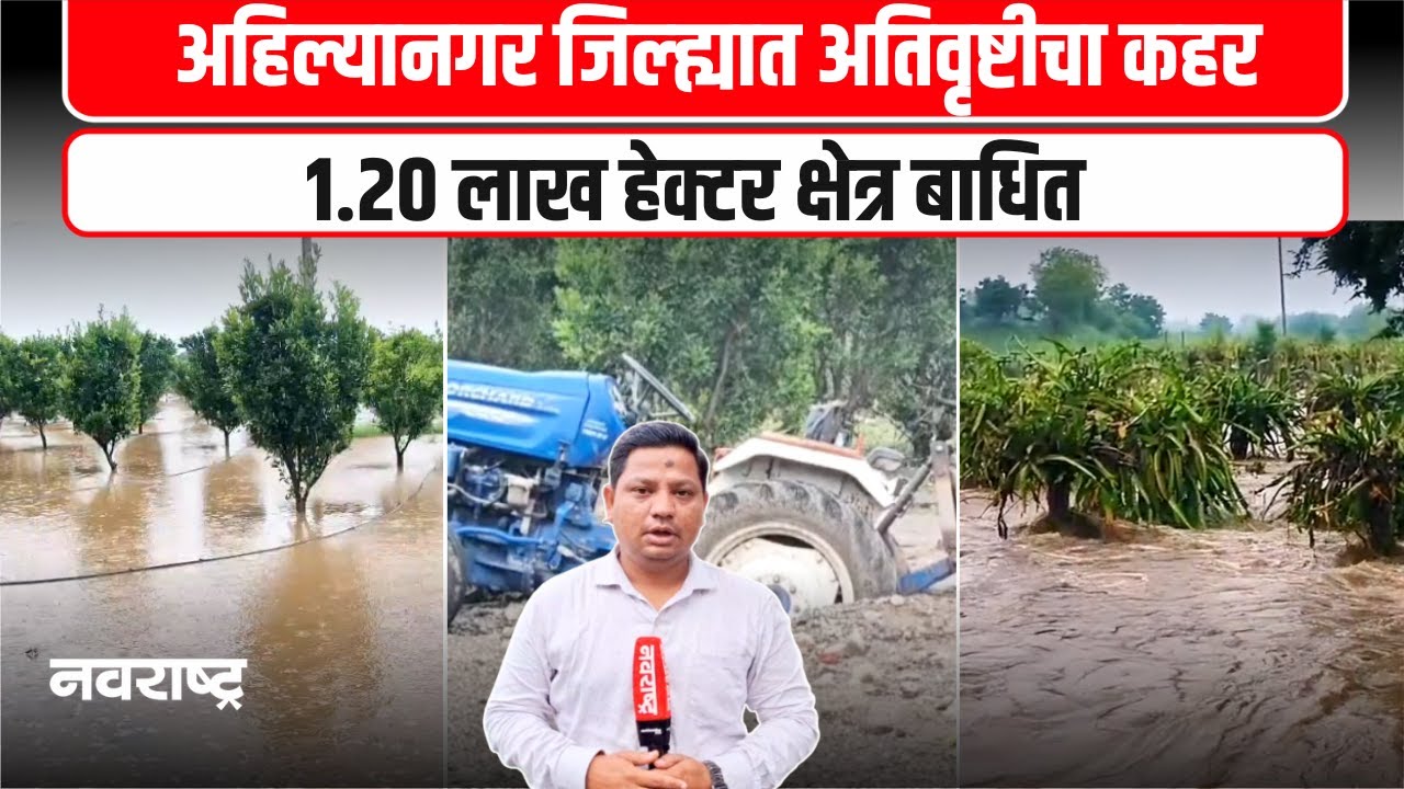 Ahilyanagar | अतिवृष्टीने १ लाख हेक्टरहून अधिकचे क्षेत्र बाधित, कृषी विभागाकडून शेतकऱ्यांना दिलासा