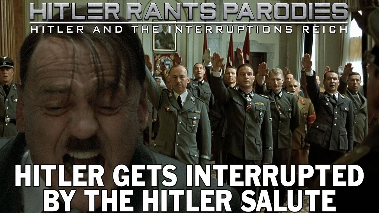 Hitler gets interrupted by the Hitler salute