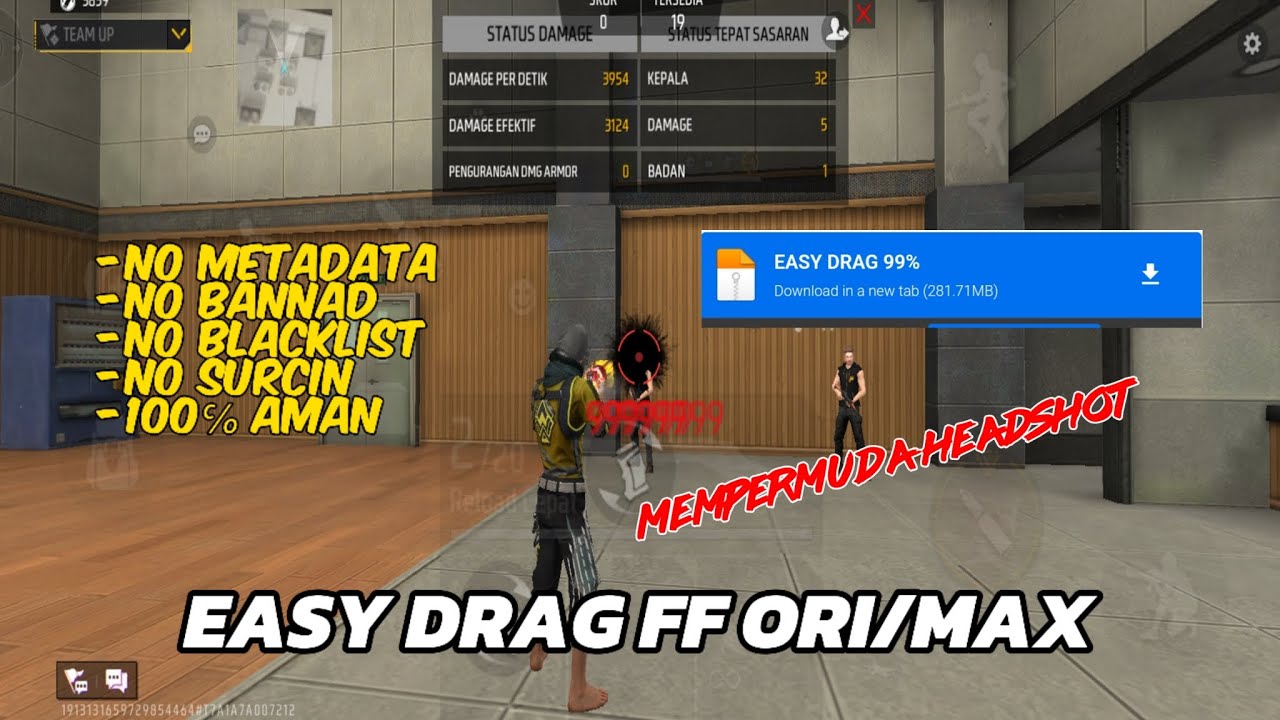 NEW UPDATE‼️EASY DRAG MEMUDAHKAN HEADSHOT, SAFE 100℅✅ ANTI BENNED✅