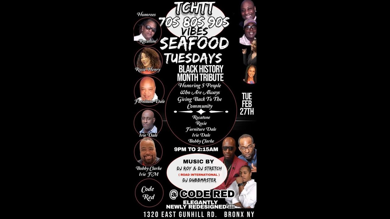 TCHTT Seafood Tuesdays Black History Month Awards Night