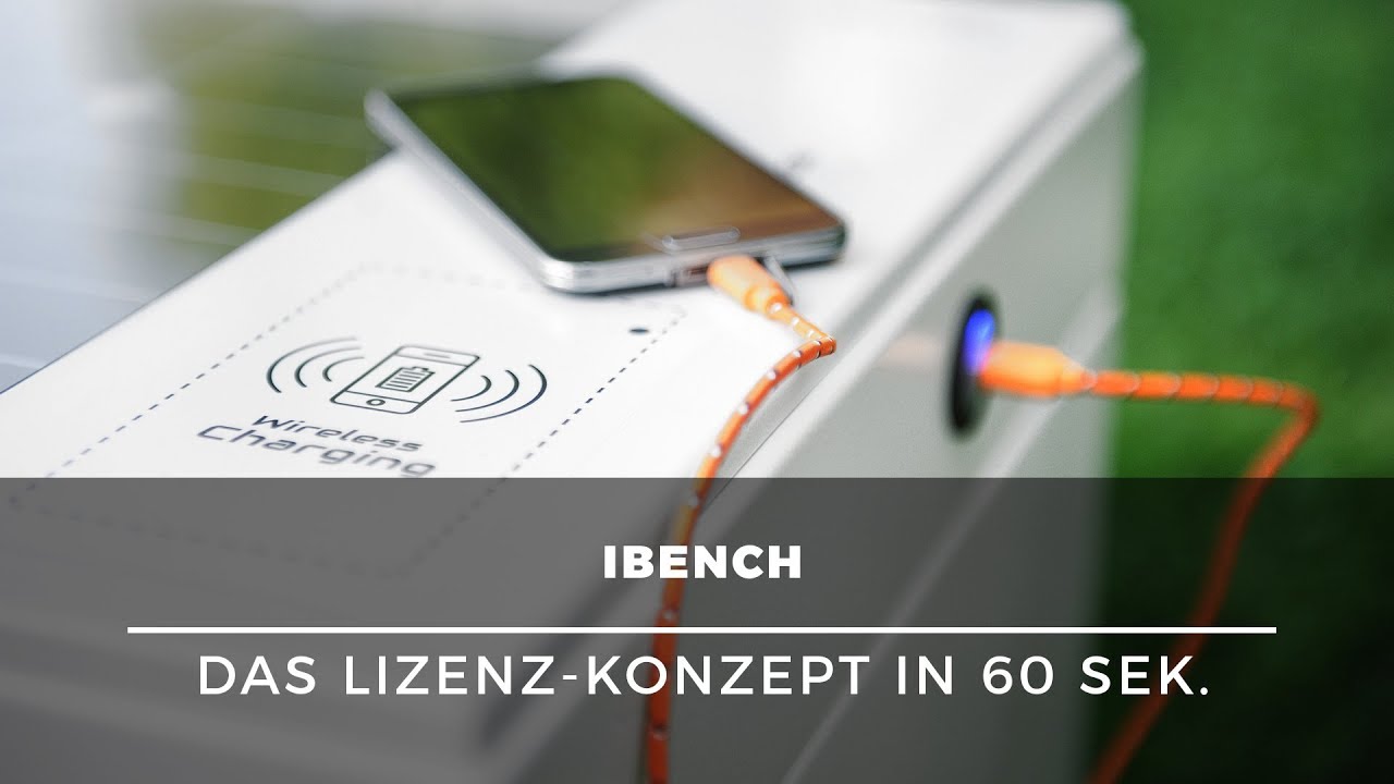 Existenzgr&uuml;ndung mit Solar-Sitzbank &ndash; Das innovative Lizenzkonzept von ibench in 60 Sek. erkl&auml;rt
