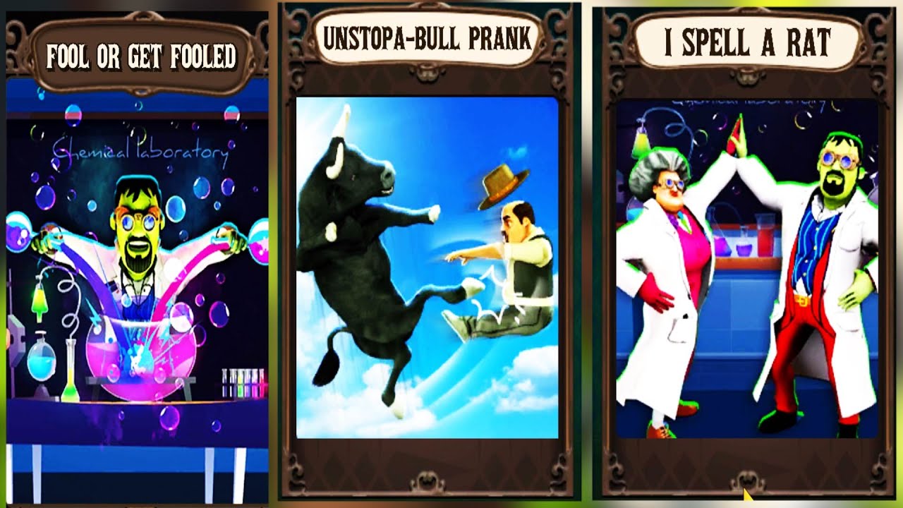 Scary Stranger 3D - New Update Version 5.1.4 Unstopa-Bull Prank and I Spell a Rat