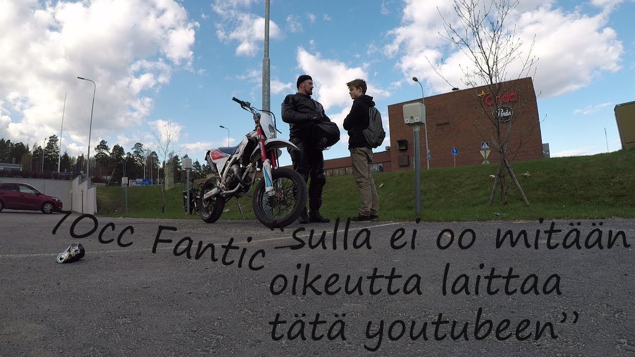 Kilvet ja kortti läks 70cc Fantic
