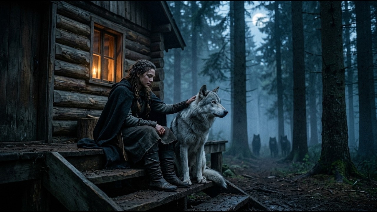 AUS DEM RUDEL VERBANNT, LEBTE SIE ALLEIN IM WALD — EIN STILLER WOLF WURDE IHR EINZIGER GEFÄHRTE