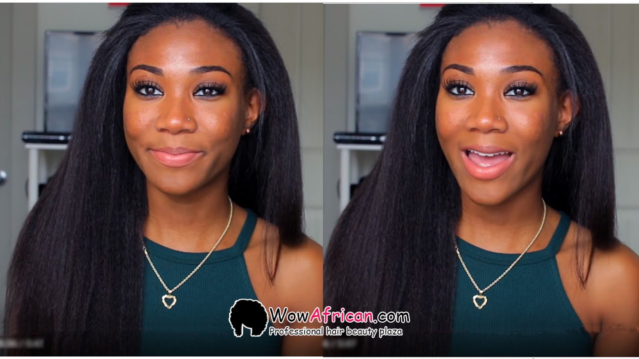 Most Realistic Lace frontal Wigs Ever! Virgin Brazilian Hair Kinky Straight