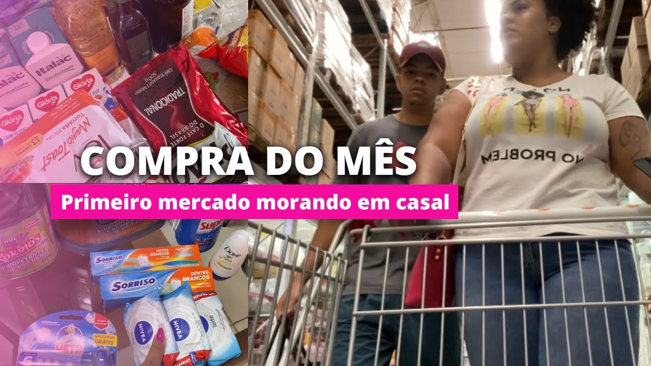 Minha PRIMEIRA COMPRA DO M&Ecirc;S MORANDO JUNTOS | Mercado para um casal | Rapha Oscar